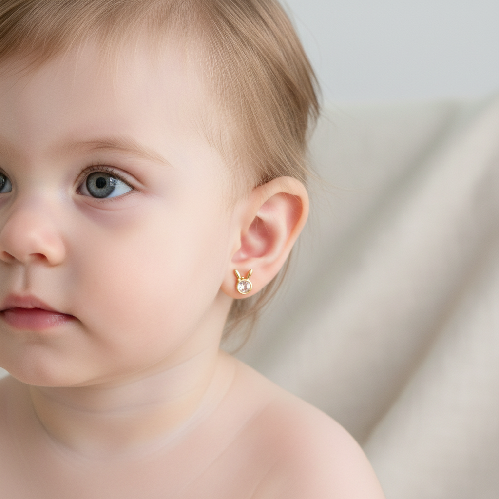 Funny Bunny Kids 925 Silver Earrings