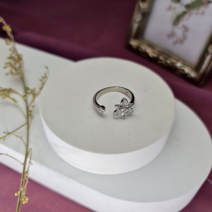 925 Zircon adjustable Sterling silver ring