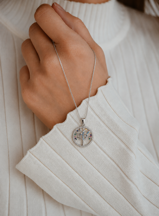 Tree of Life Necklace - 925 Italian Silver