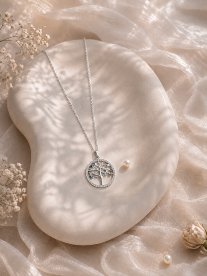 Tree of Life Necklace - 925 Italian Silver