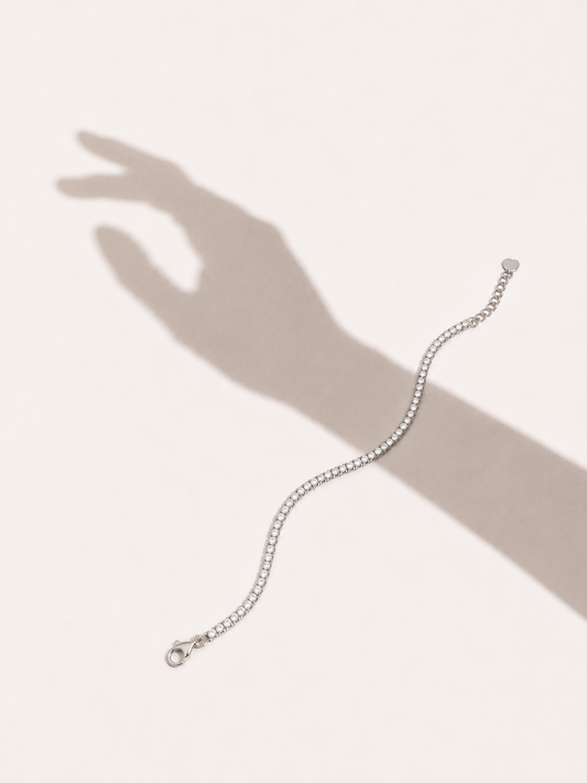 925 Italian Silver Tennis Braclet