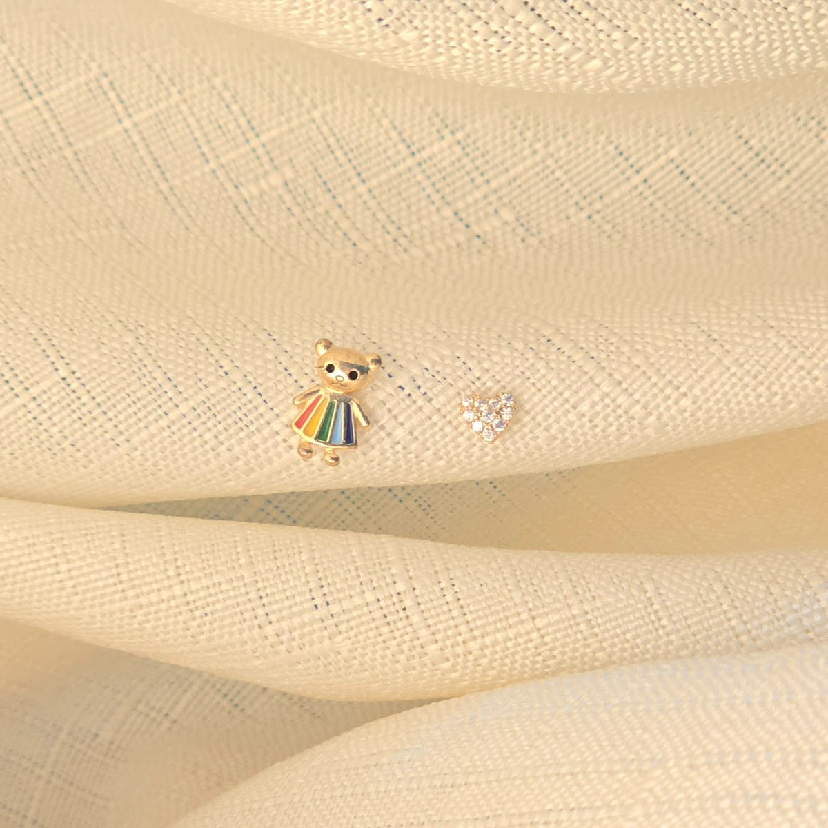 Cute Teddy 925 Silver Kids Earrings