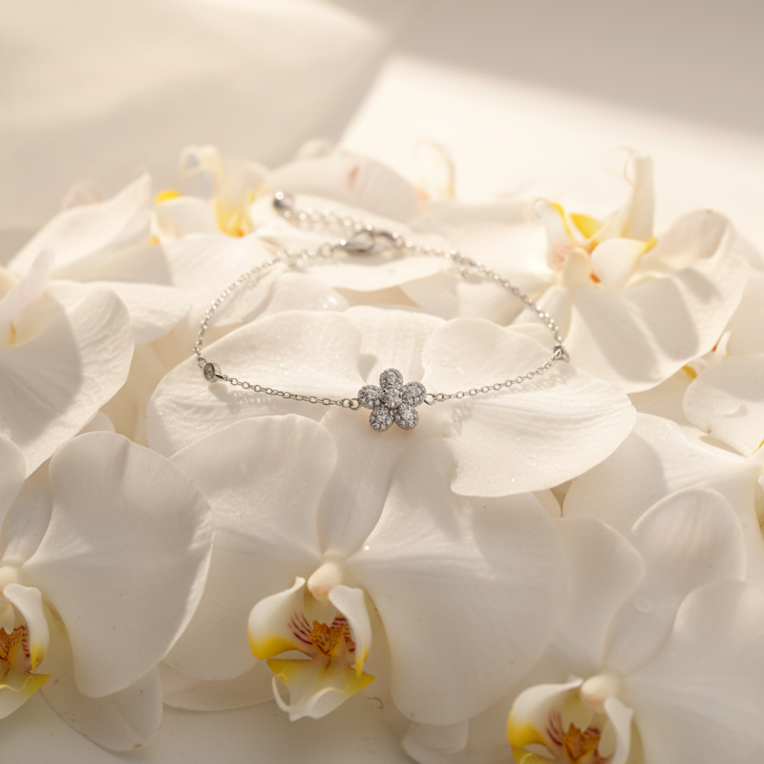 Flower 925 Sterling Silver Bracelet