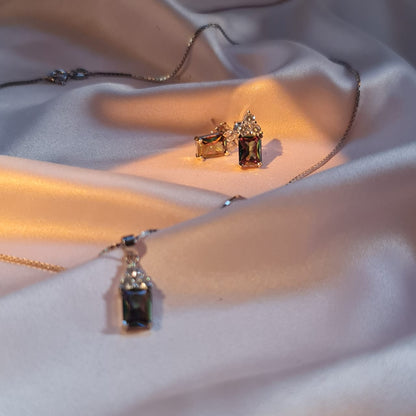 Mystic Stone Silver Set - 2 Piece