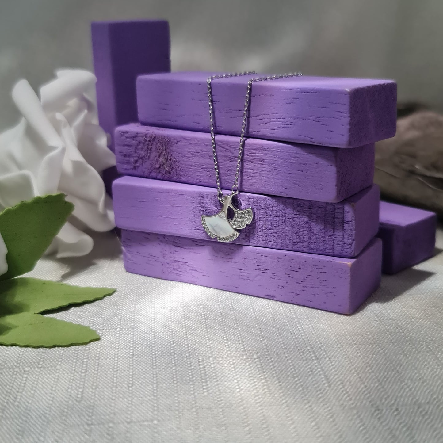 925 Italian Silver Leaf Necklace