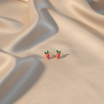 Bunny Carrots Kids 925 Silver Earrings