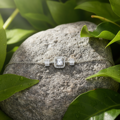 Classic Square 925 Sterling Silver Bracelet