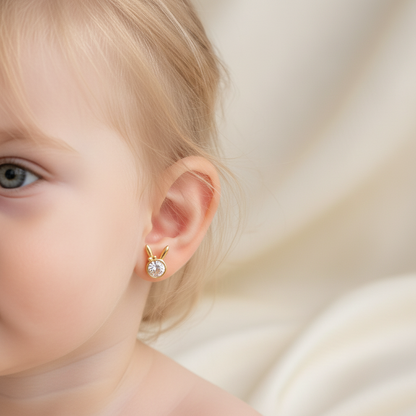 Funny Bunny Kids 925 Silver Earrings