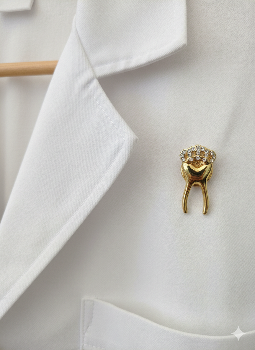 Stainless Steel Golden Tooth Pin