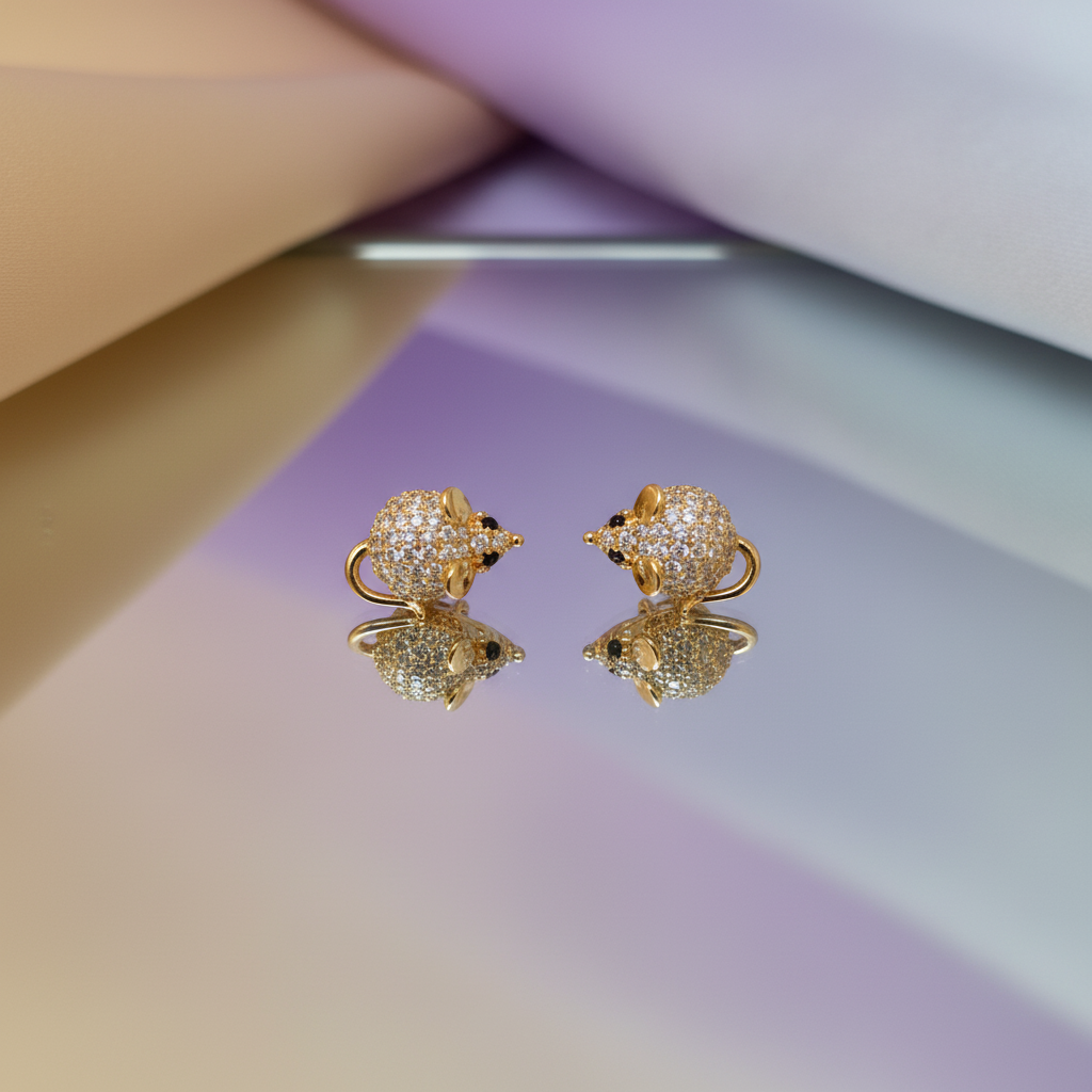 Little Hamster Kids 925 Silver Earrings