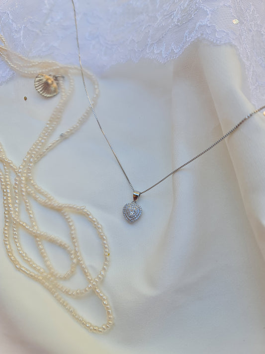925 Sterling Silver Heart Necklace