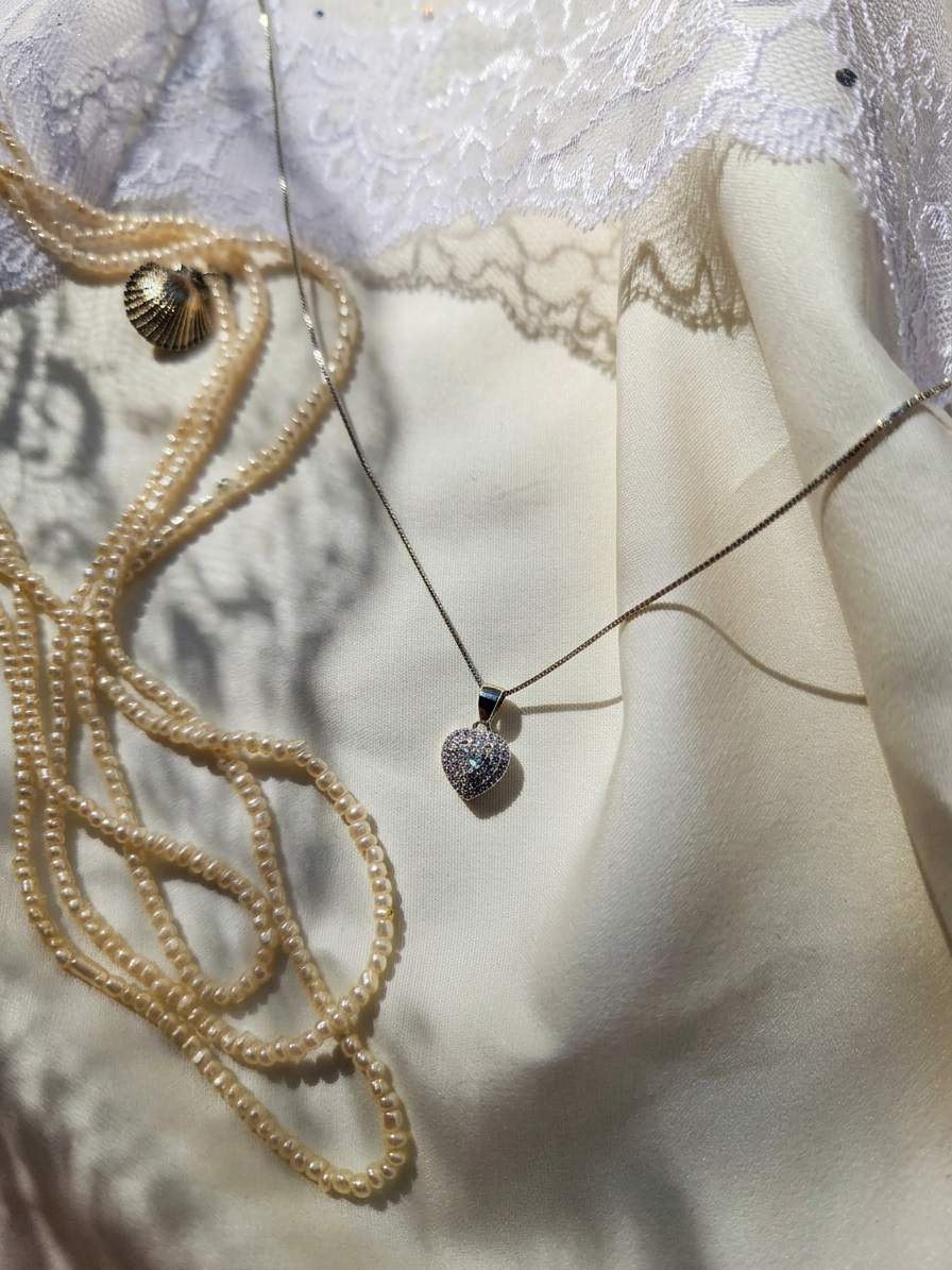 925 Sterling Silver Heart Necklace